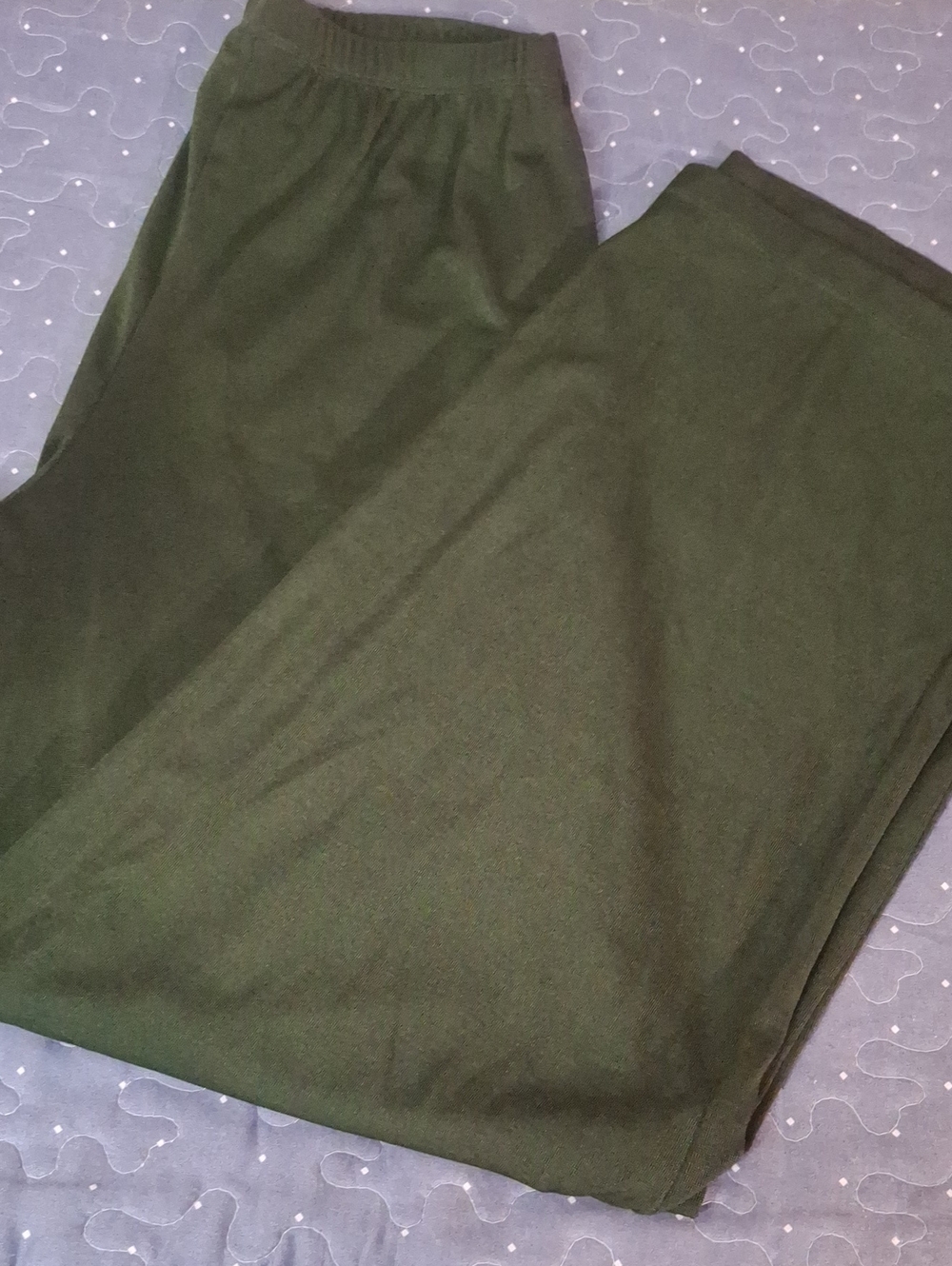Choices Women's Green Elastic-Waist Pants size medium